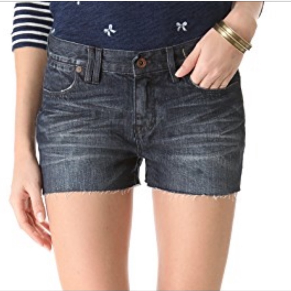Women’s Shorts Denim Shorts Madewell Denim Jean Shorts Cutoff Fringe s… - Picture 1 of 8